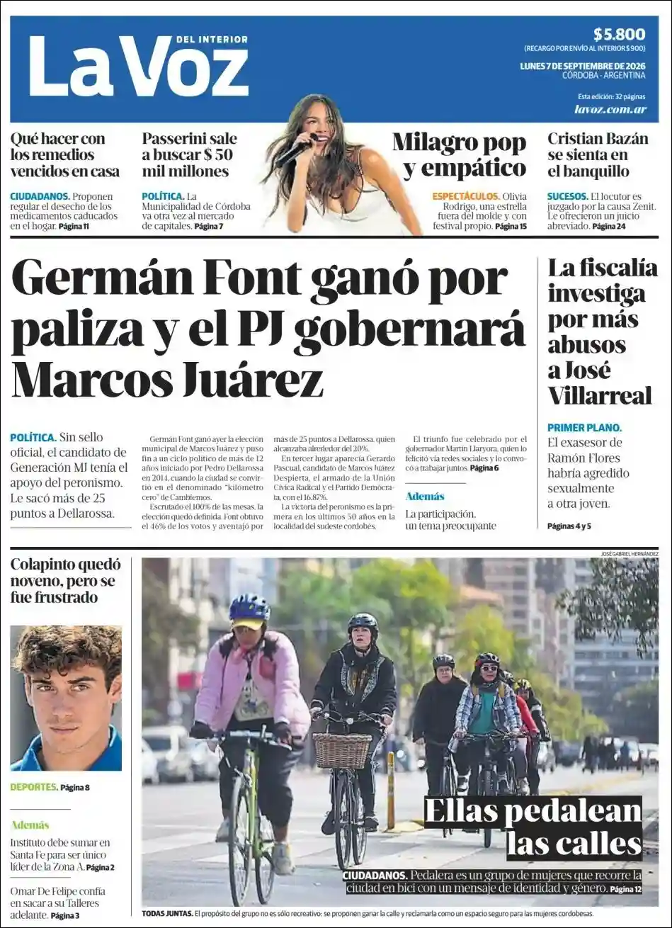 Estudios Max | Argentilandia Diario - Tapa del diario La Voz