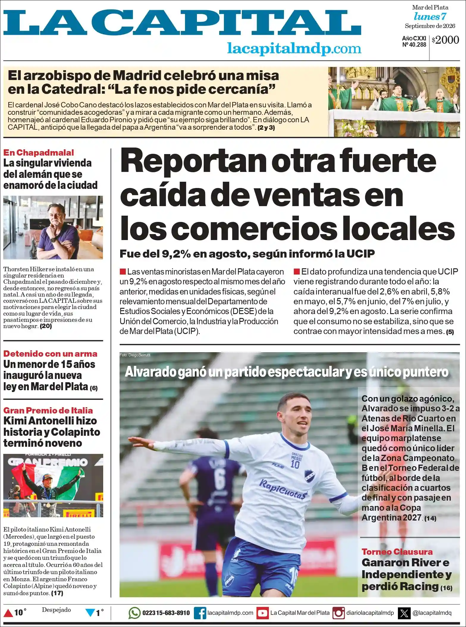 Estudios Max | Argentilandia Diario - Tapa del diario La Capital