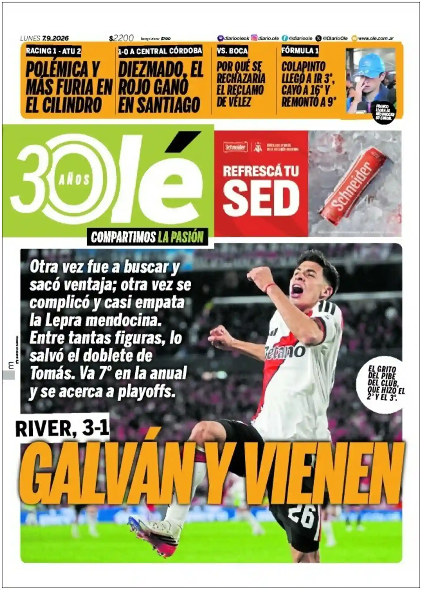 Estudios Max | Argentilandia Diario - Tapa del diario Ole