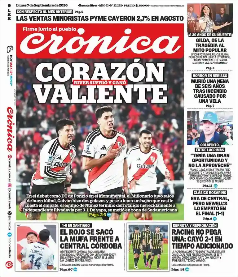 Estudios Max | Argentilandia Diario - Tapa del diario Crónica